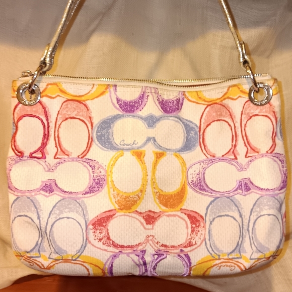 Multi colored Poppy Dream Coach Purse - Picture 5 of 7